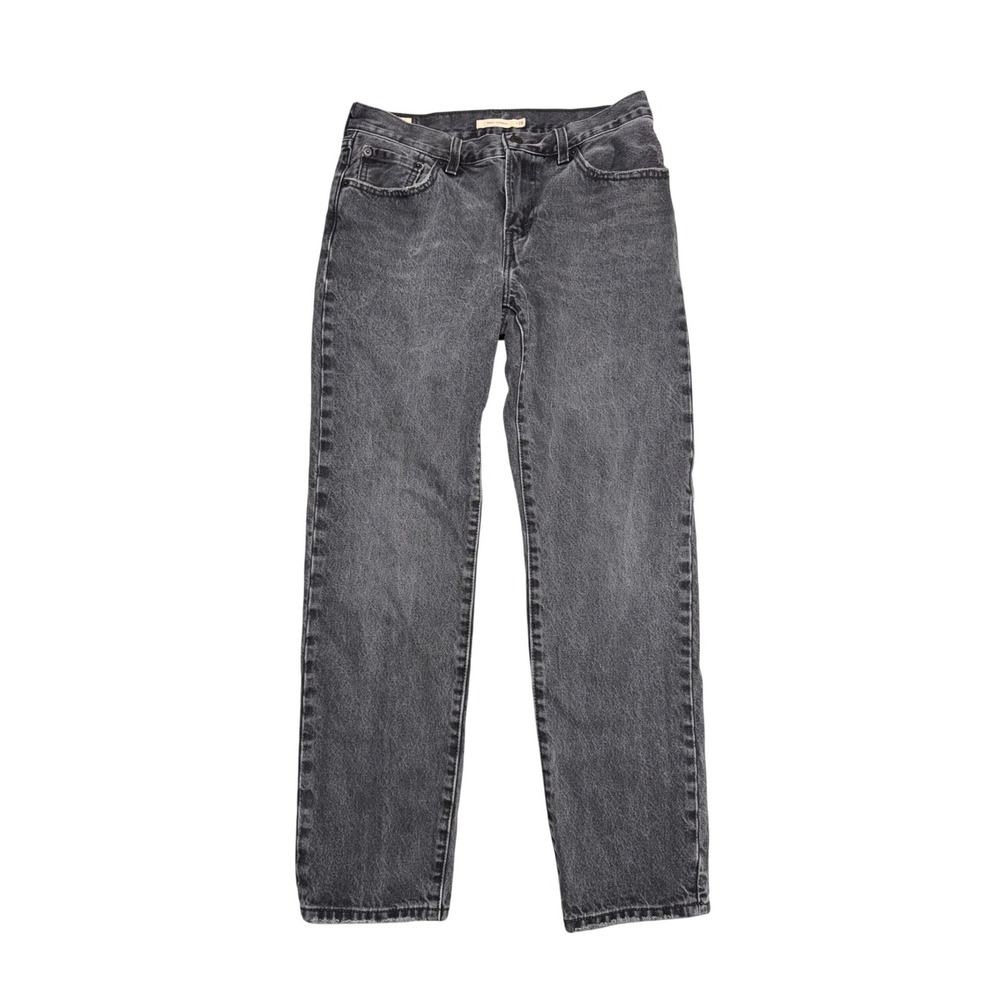 Levis Premium Middy Straight Jeans Faded Black Denim W28 L31 A4690-0000 Mens